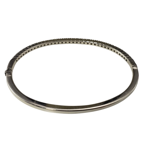 18 Karat White Gold Champagne Diamond Bangle Bracelet #20789 - Picture 5 of 8